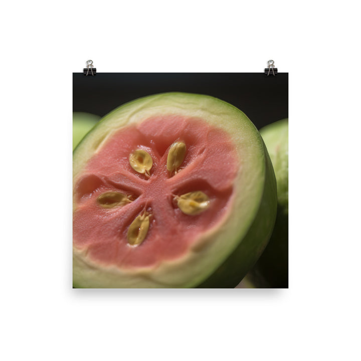 Juicy Guava Close-Up photo paper poster - Posterfy.AI