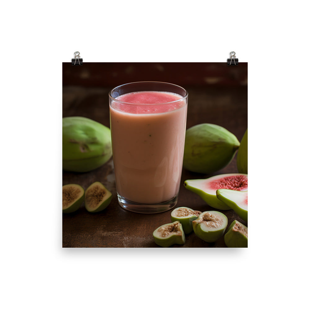 Guava Smoothie Bliss photo paper poster - Posterfy.AI