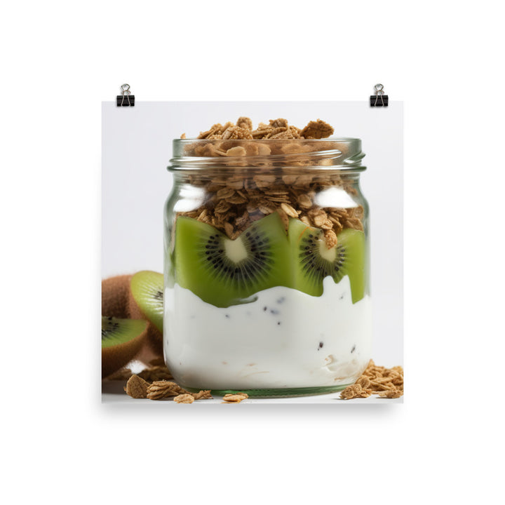 Kiwi Yogurt Parfait photo paper poster - Posterfy.AI