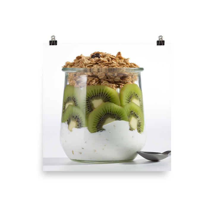 Kiwi Yogurt Parfait photo paper poster - Posterfy.AI