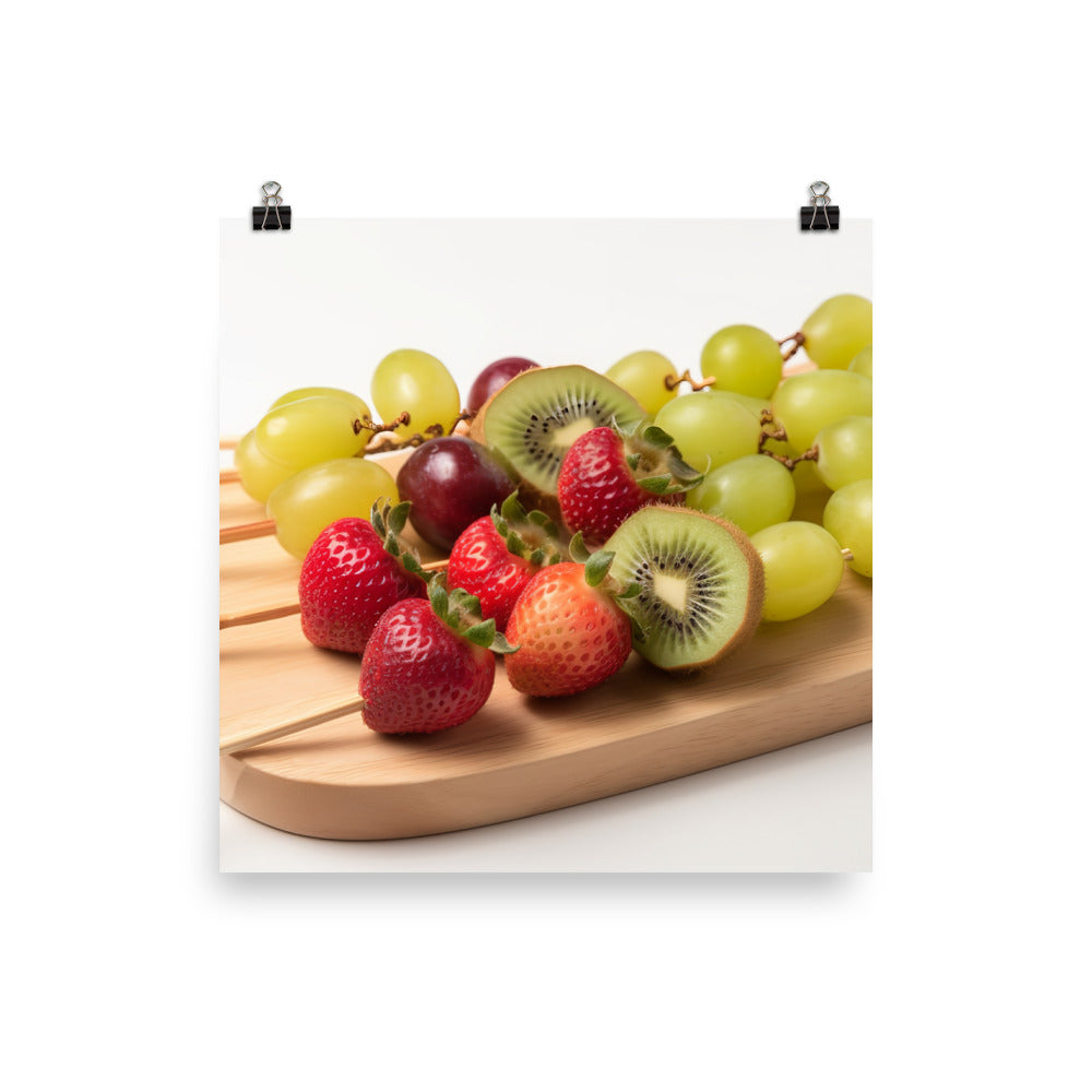 Kiwi Fruit Skewers photo paper poster - Posterfy.AI