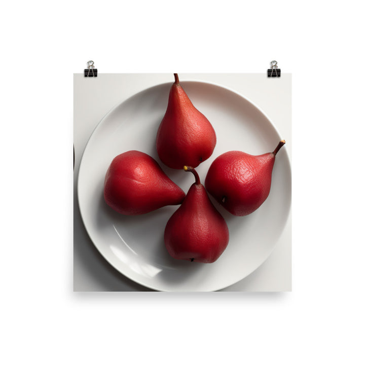 Red Anjou Pears photo paper poster - Posterfy.AI