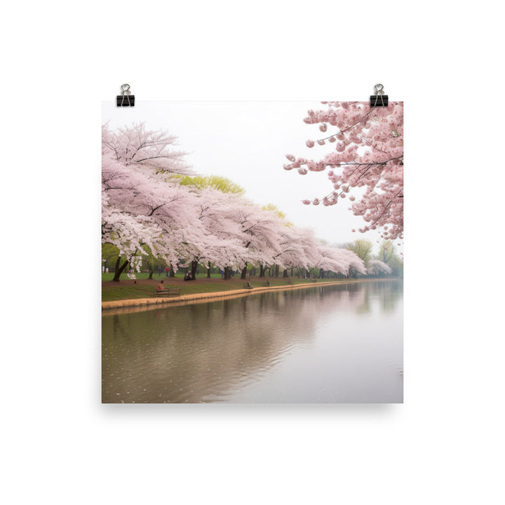 Cherry Blossom Dreams photo paper poster - Posterfy.AI