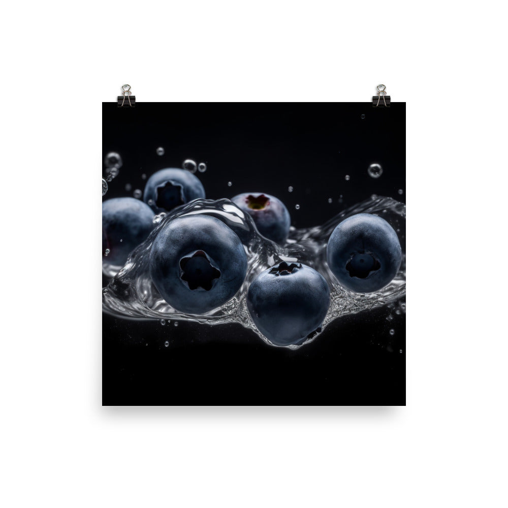 Blueberry Explosion photo paper poster - Posterfy.AI