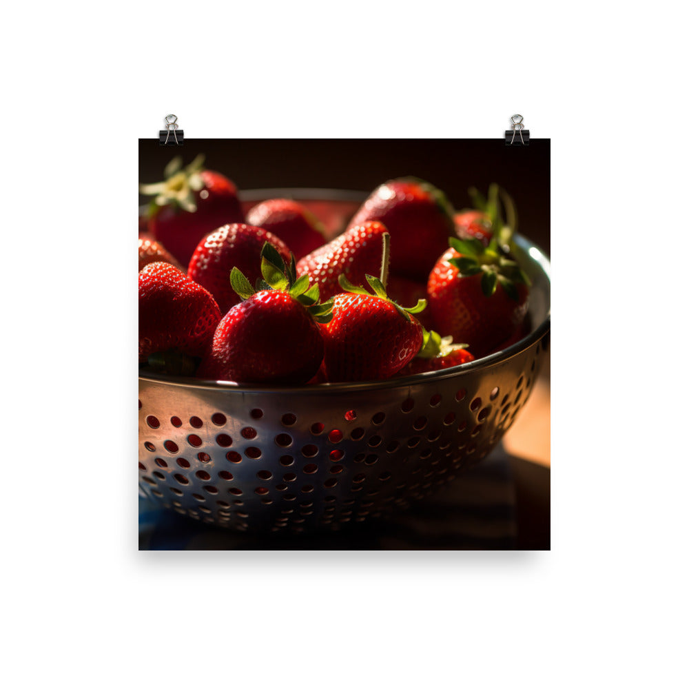 Strawberry photo paper poster - Posterfy.AI