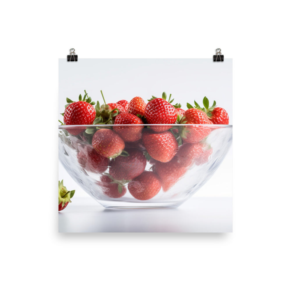 Strawberry photo paper poster - Posterfy.AI