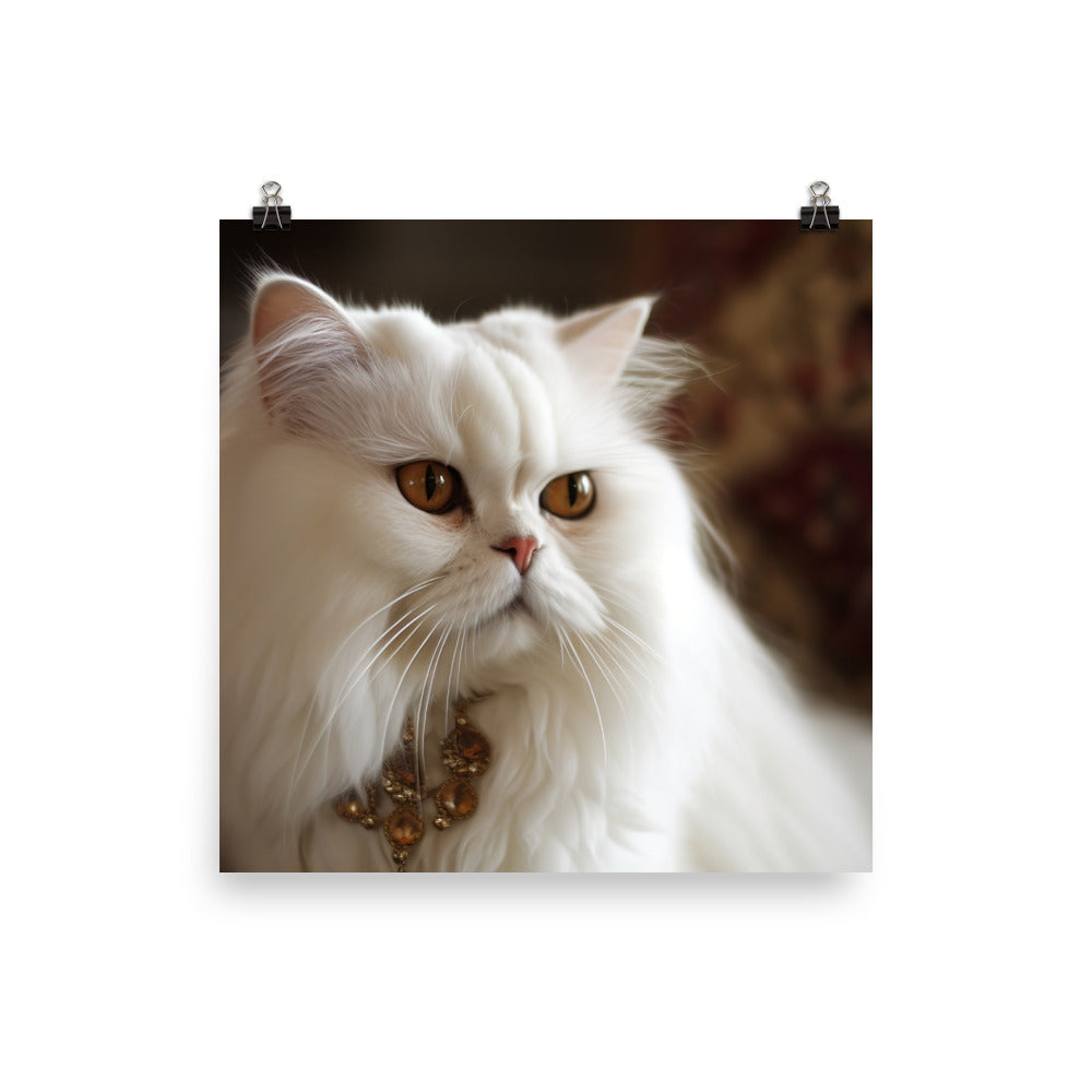 Elegant Persian Queen photo paper poster - Posterfy.AI