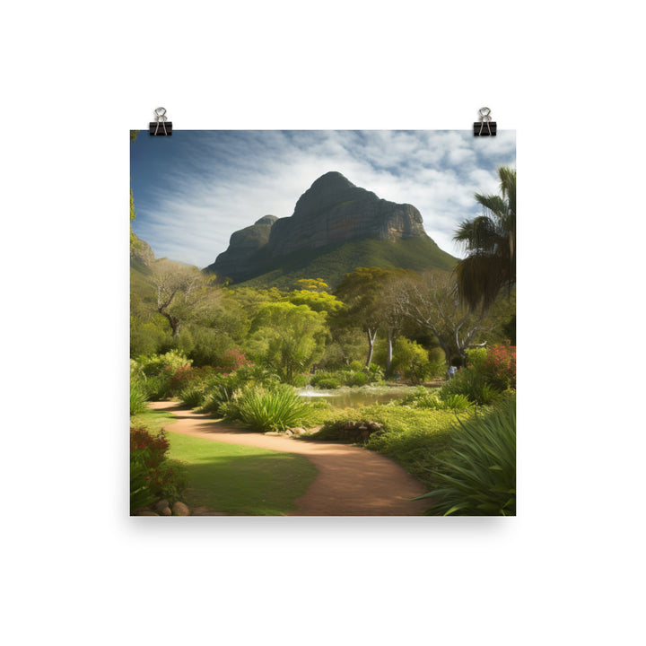 Capture the Serenity of Kirstenbosch Botanical Garden photo paper poster - Posterfy.AI