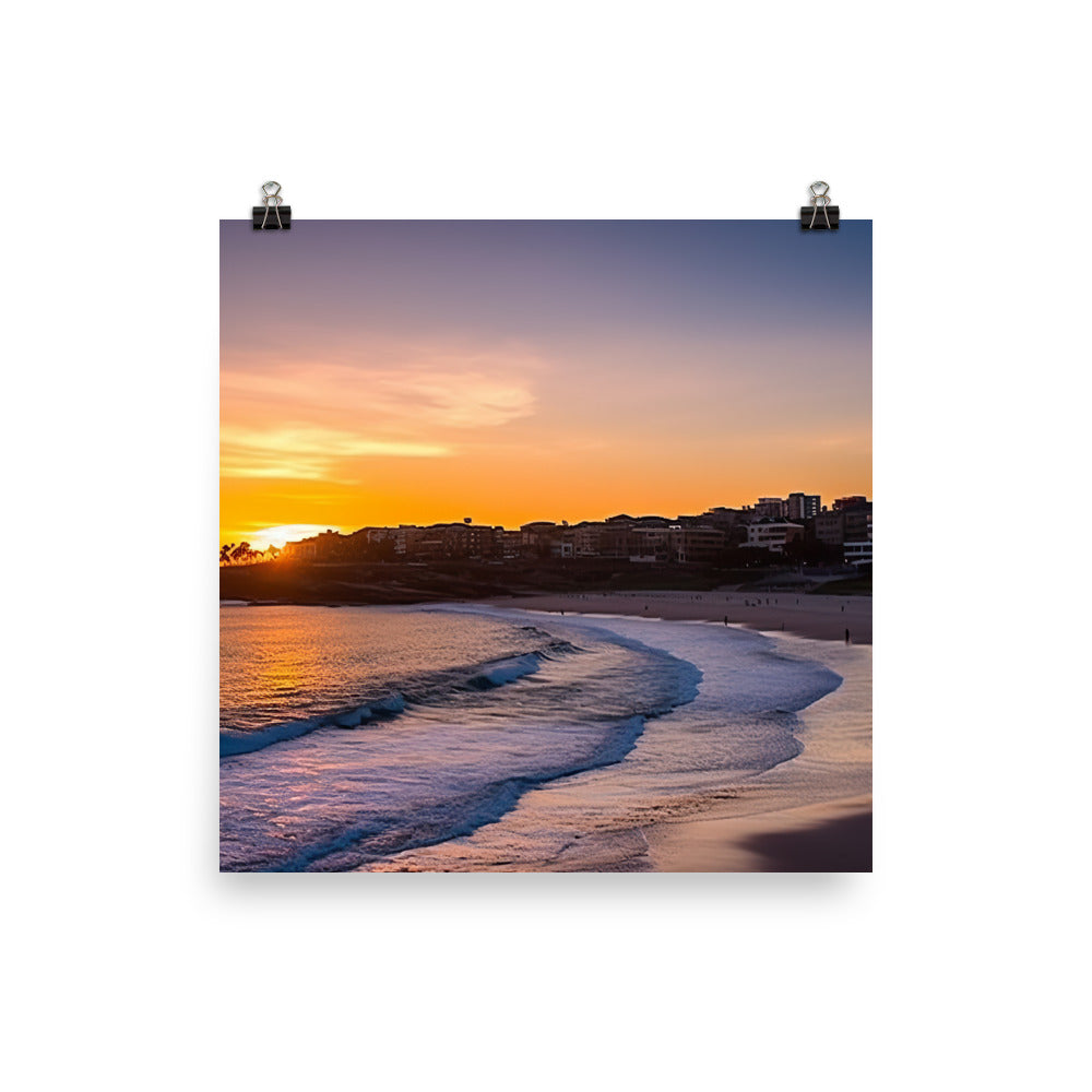 Bondi Beach Sunrise photo paper poster - Posterfy.AI