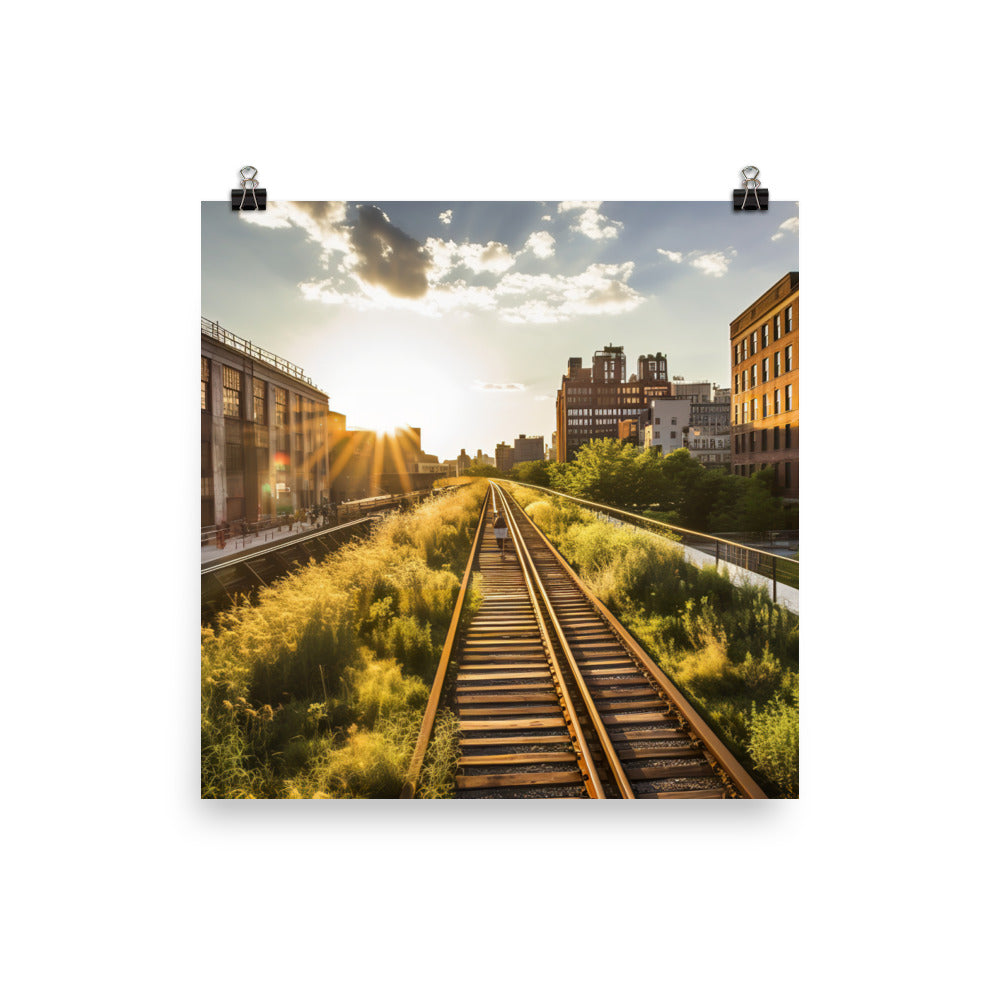 The High Line - A unique urban park in the sky photo paper poster - Posterfy.AI