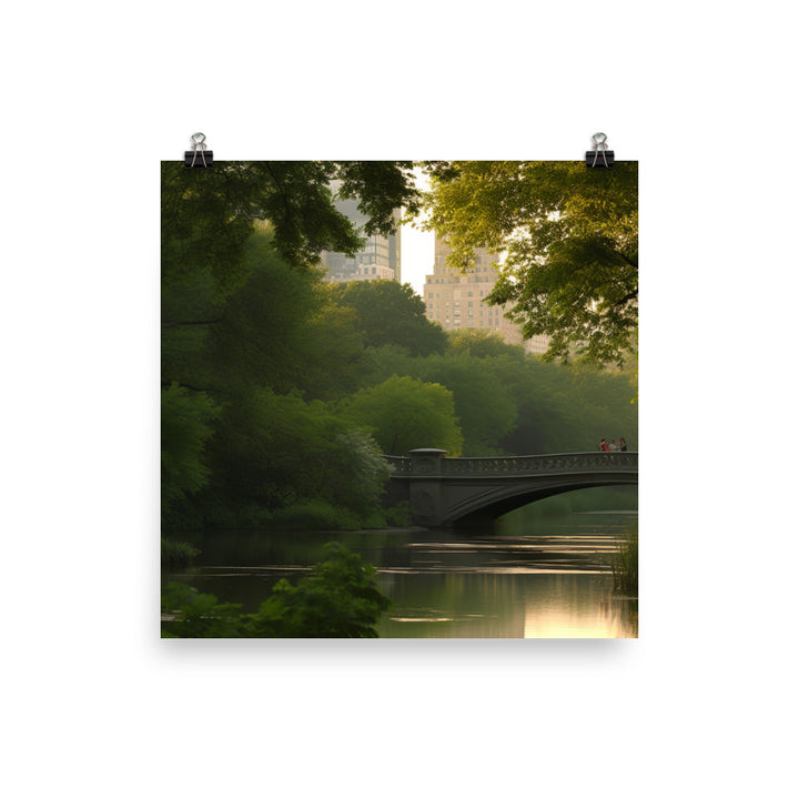 Central Park - A serene oasis in the heart of the city photo paper poster - Posterfy.AI