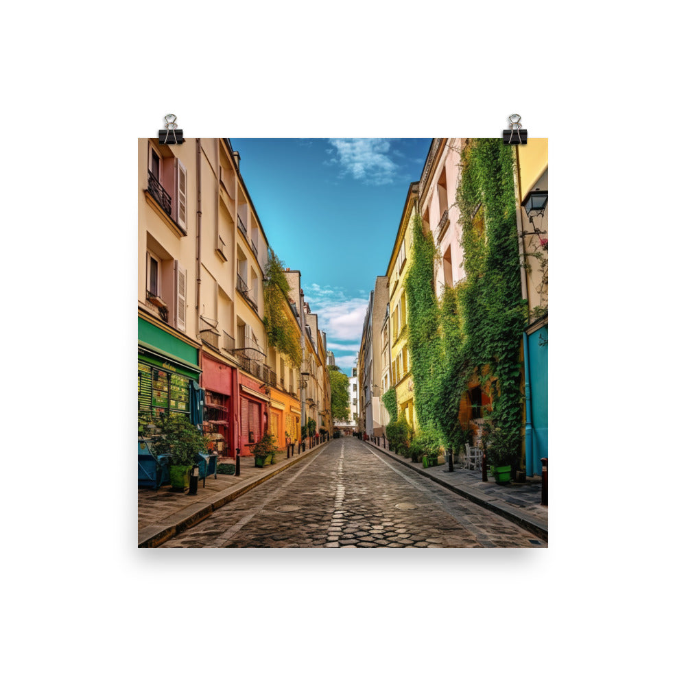 Rue Crmieux - The Most Colorful Street in Paris photo paper poster - Posterfy.AI