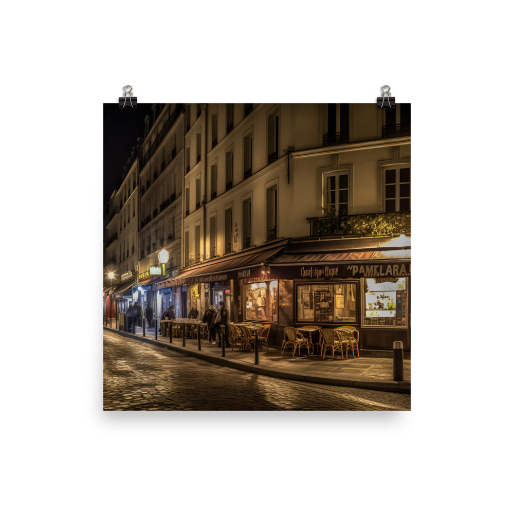 Paris by Night photo paper poster - Posterfy.AI