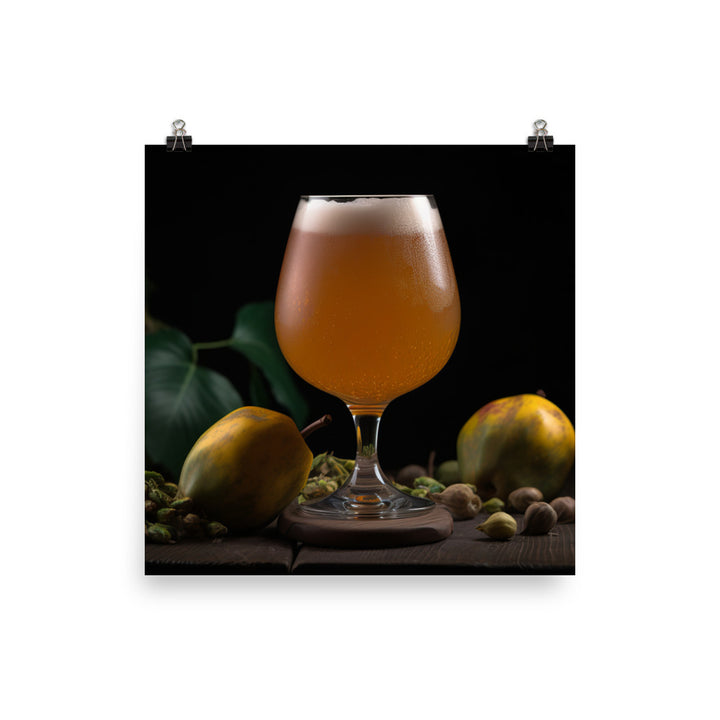 A Mouthwatering Passionfruit Sour Beer photo paper poster - Posterfy.AI