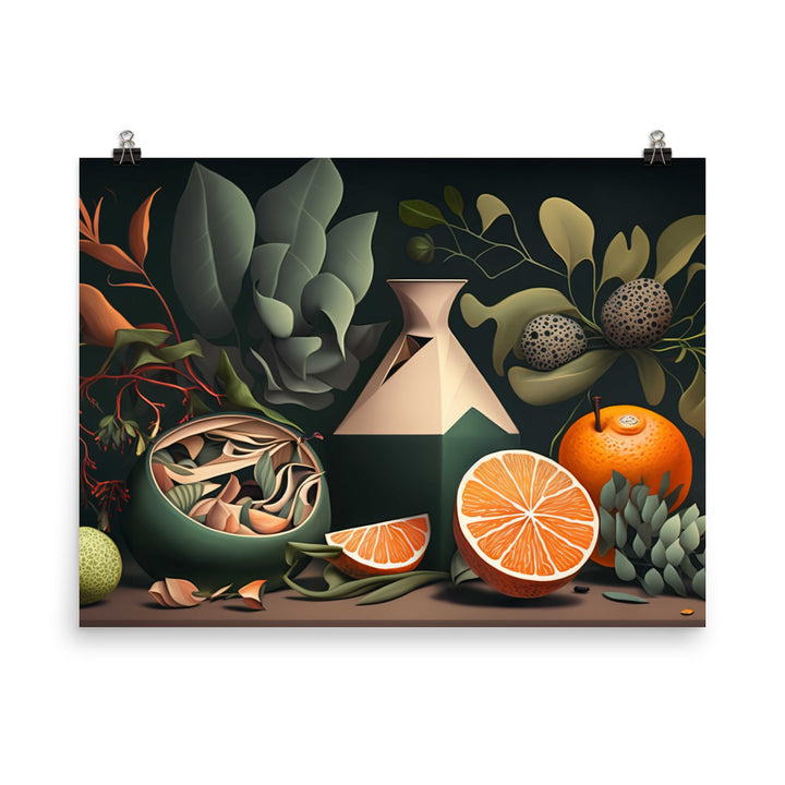 A contemporary still life painting inspired by nature photo paper poster - Posterfy.AI
