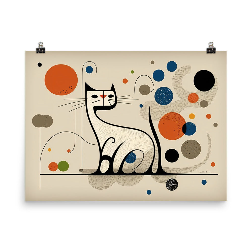 Ragdoll cat in simple abstract style photo paper poster - Posterfy.AI