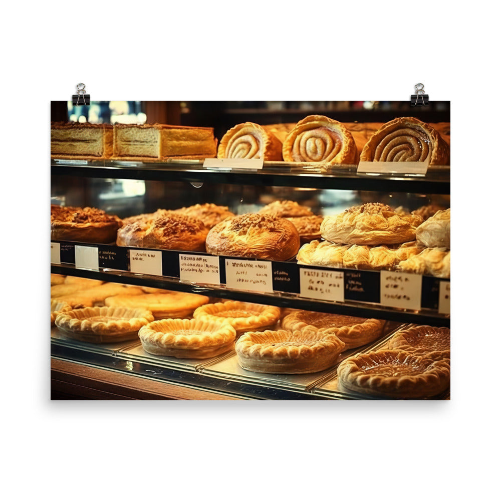 Freshly baked meat pies photo paper poster - Posterfy.AI