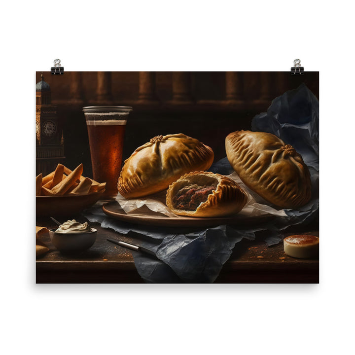 Freshly baked meat pies photo paper poster - Posterfy.AI