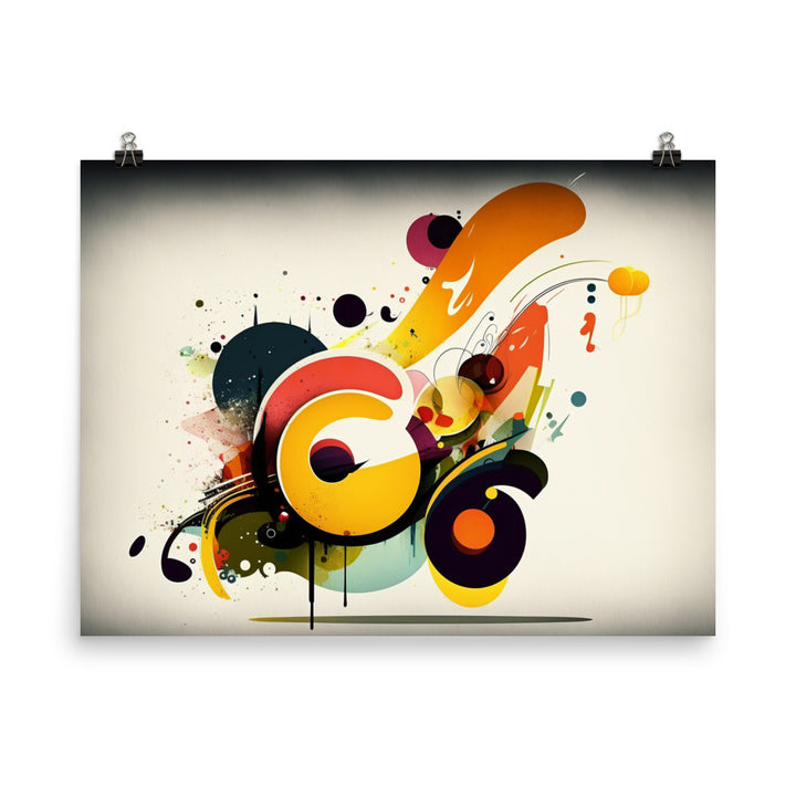 Jazz in simple abstract style photo paper poster - Posterfy.AI