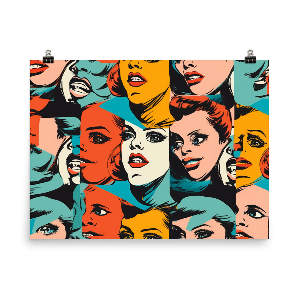 Pop Art Pattern photo paper poster - Posterfy.AI