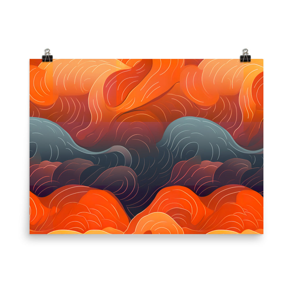 Ombre Pattern photo paper poster - Posterfy.AI