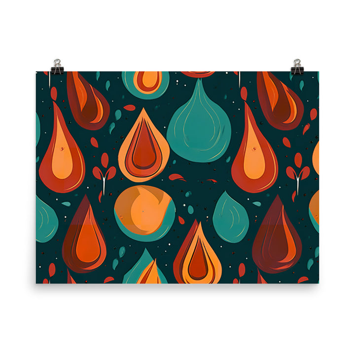 Droplet Pattern photo paper poster - Posterfy.AI