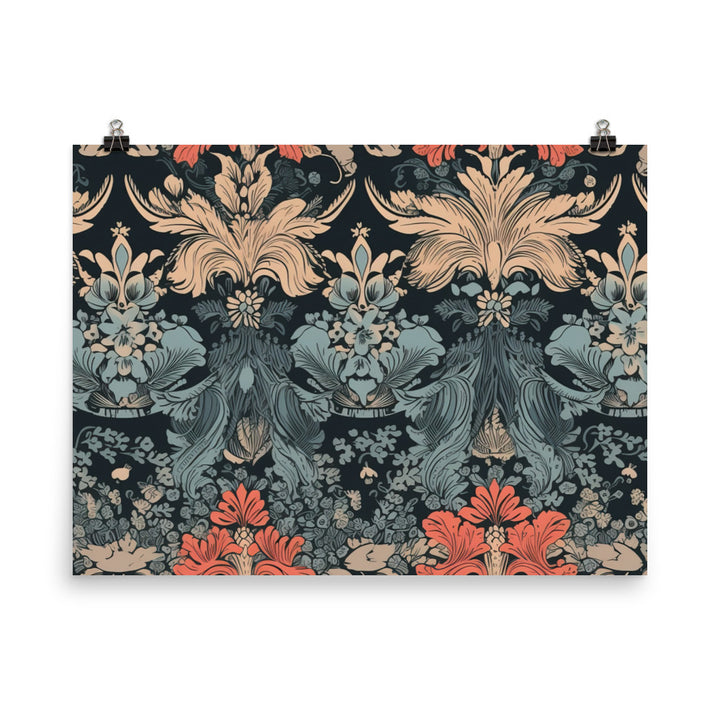 Damask Pattern photo paper poster - Posterfy.AI