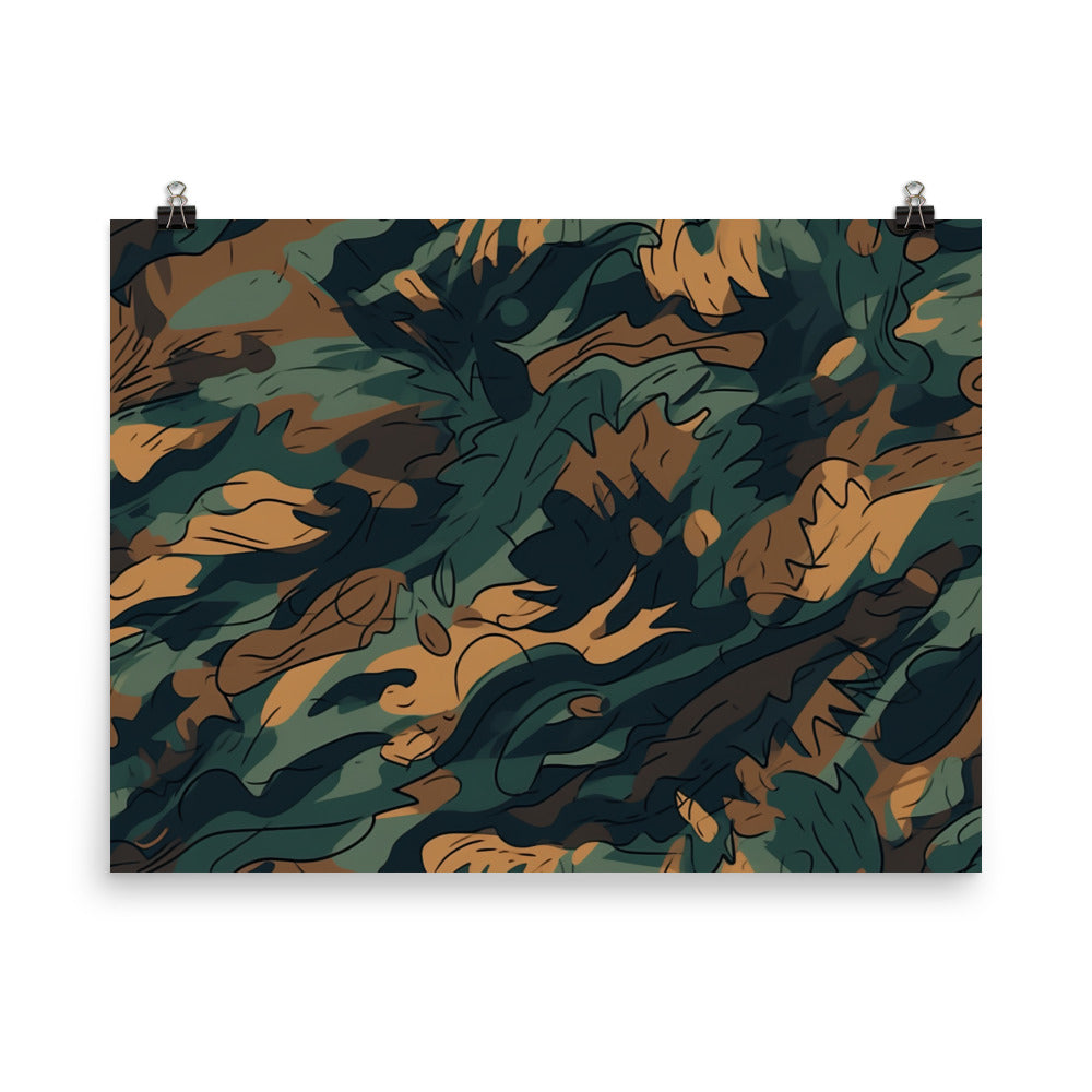 Camouflage Pattern photo paper poster - Posterfy.AI