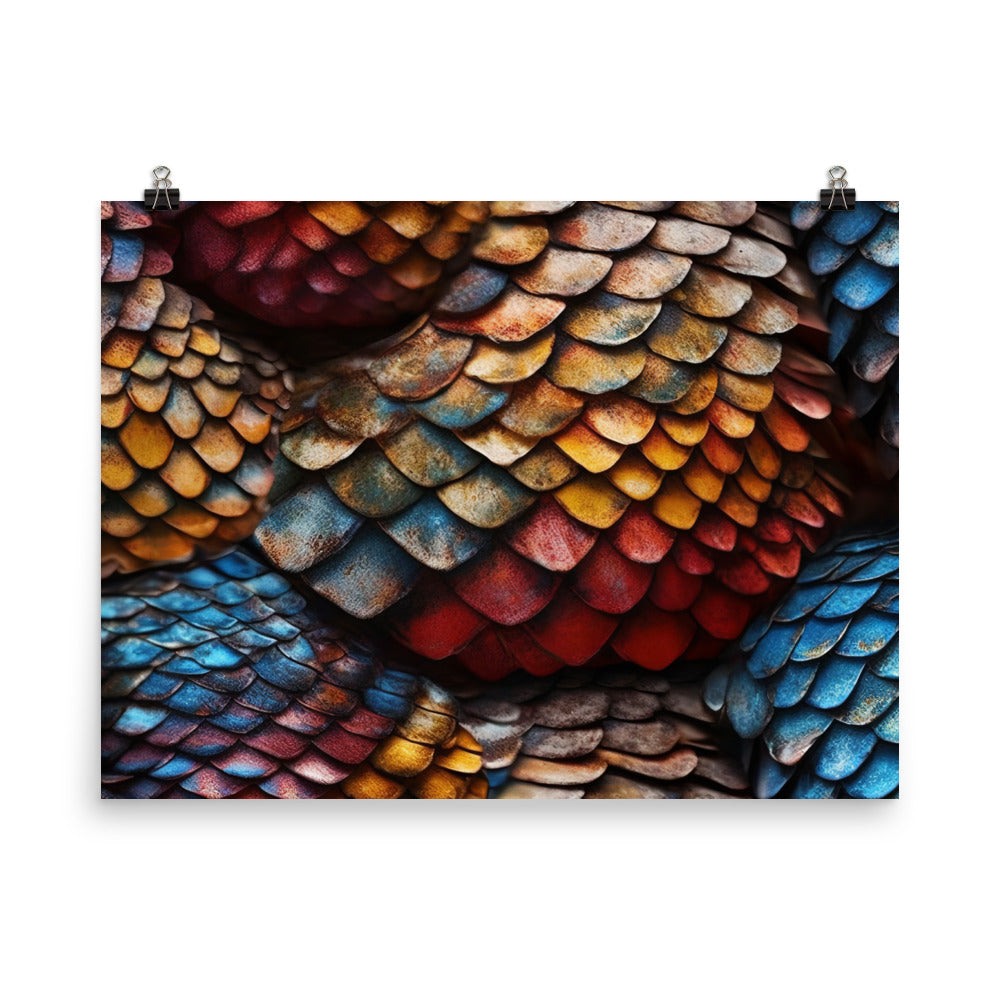 Reptile scales Pattern photo paper poster - Posterfy.AI