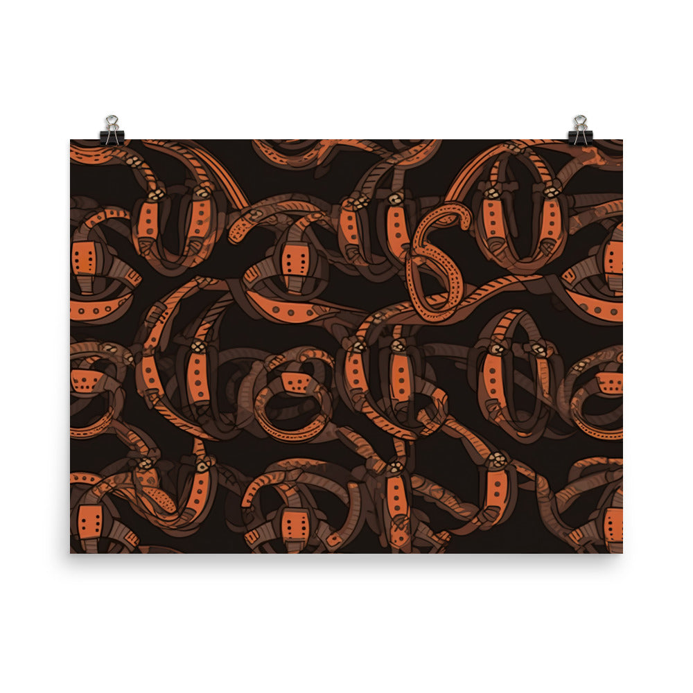 Horse shoes Pattern photo paper poster - Posterfy.AI