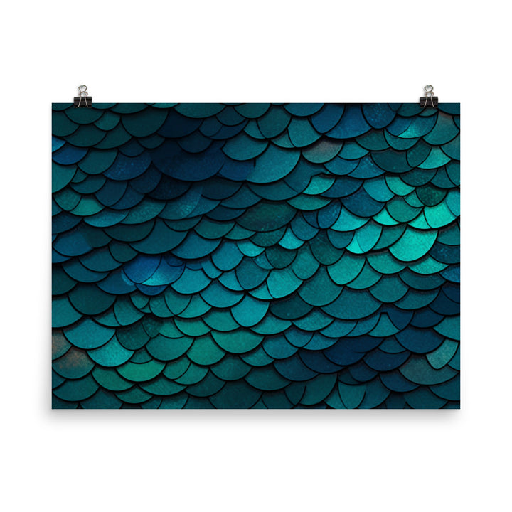 Fish scales Pattern photo paper poster - Posterfy.AI
