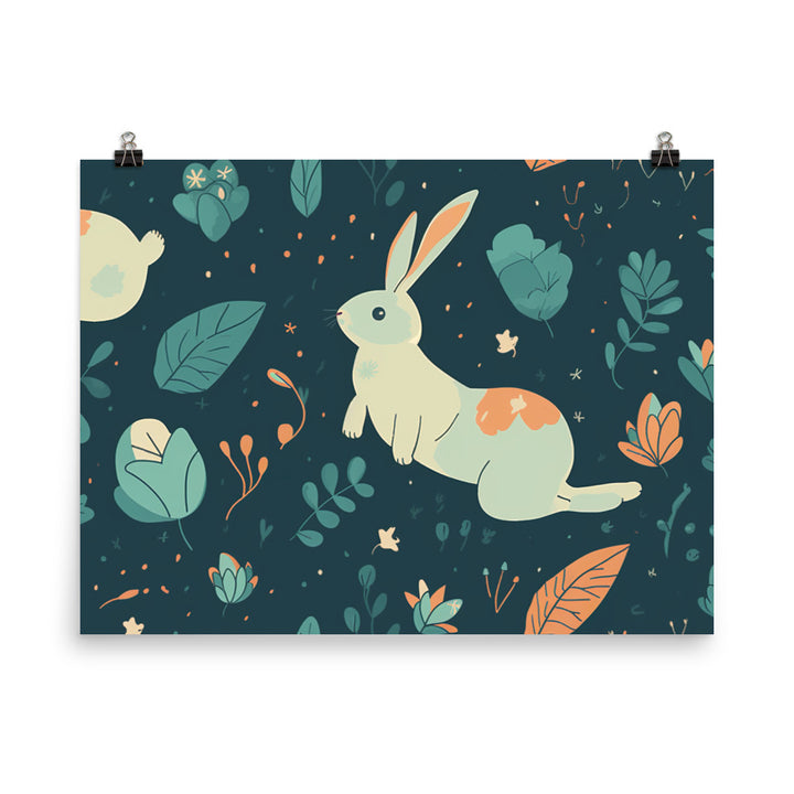 Bunny hops Pattern photo paper poster - Posterfy.AI