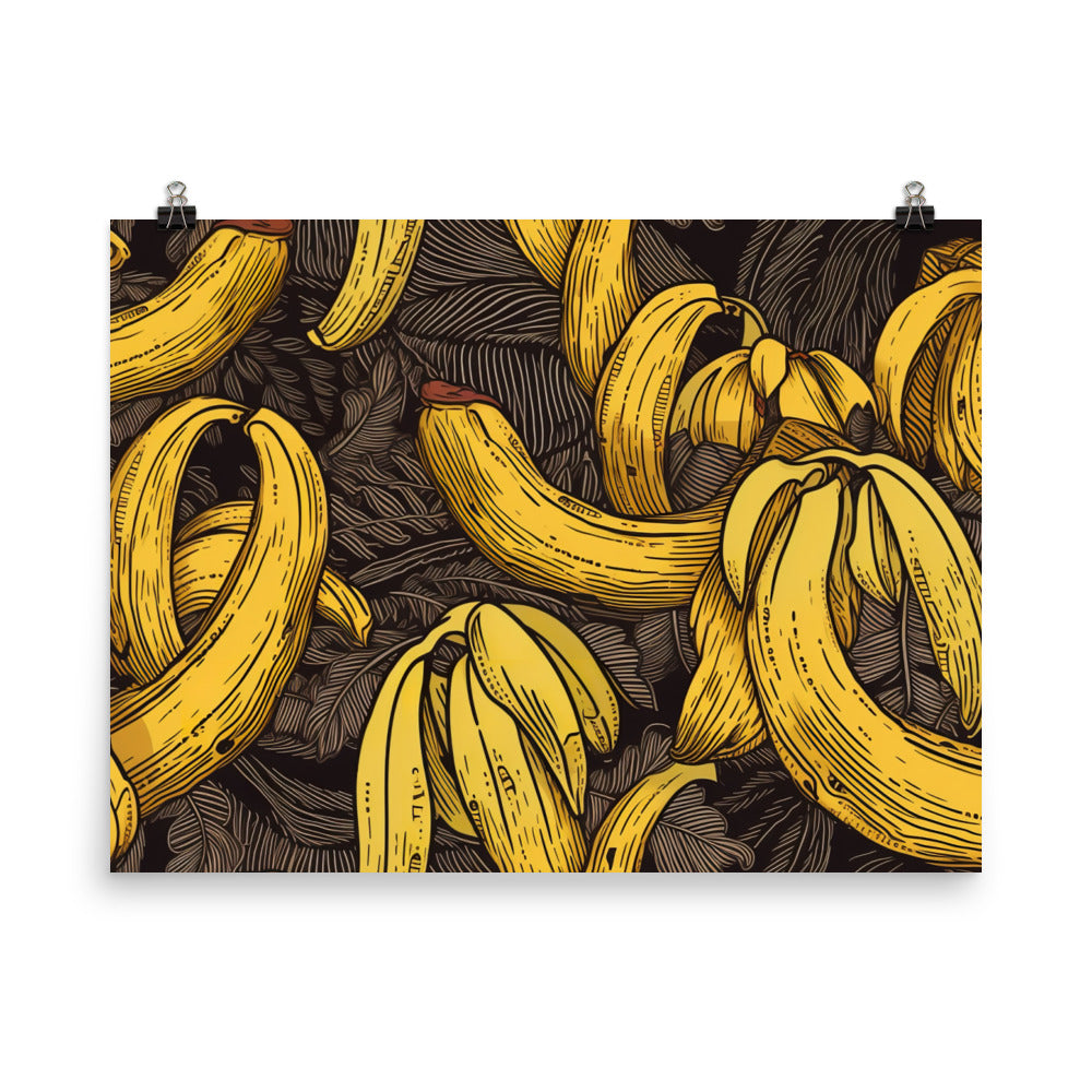 Bananas Pattern photo paper poster - Posterfy.AI