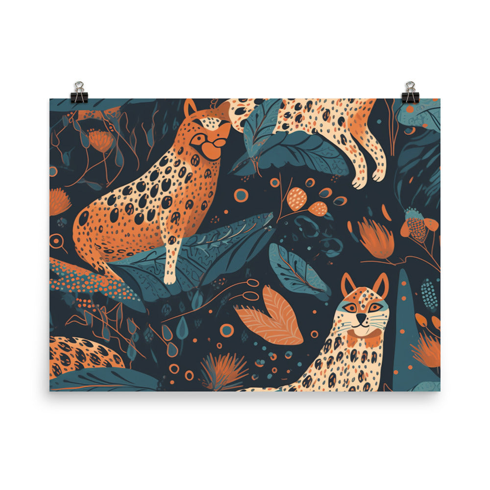 Wildlife Pattern photo paper poster - Posterfy.AI