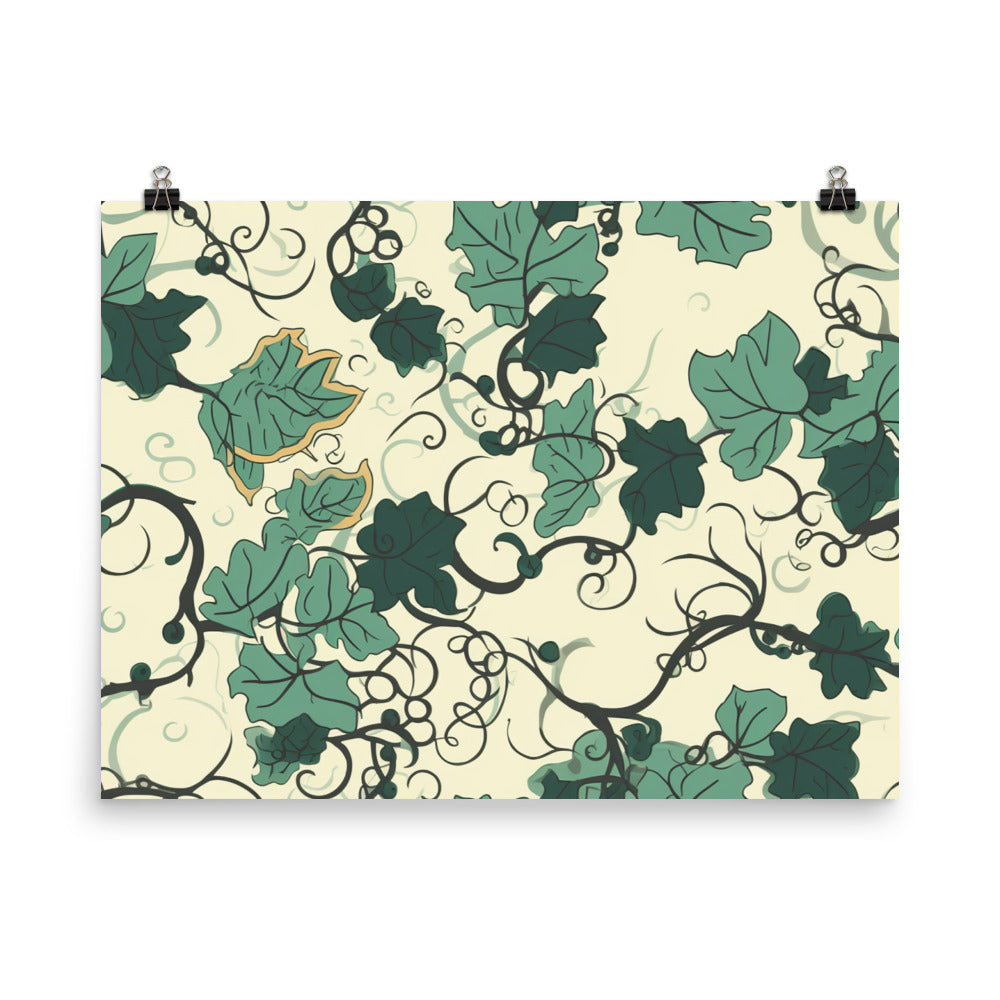 Vines Pattern  photo paper poster - Posterfy.AI