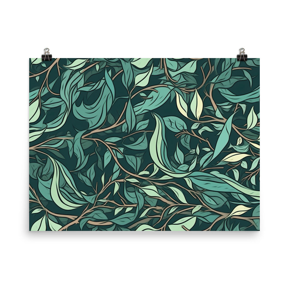 Vines Pattern photo paper poster - Posterfy.AI