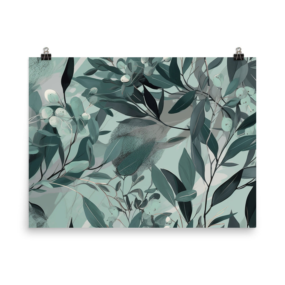 Eucalyptus Pattern photo paper poster - Posterfy.AI