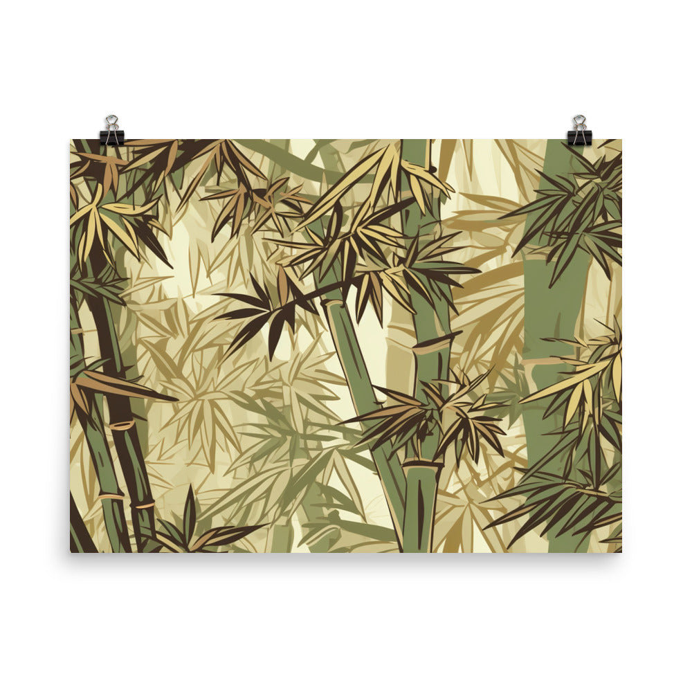 Bamboo Pattern photo paper poster - Posterfy.AI