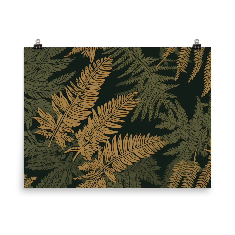 Ferns Pattern photo paper poster - Posterfy.AI