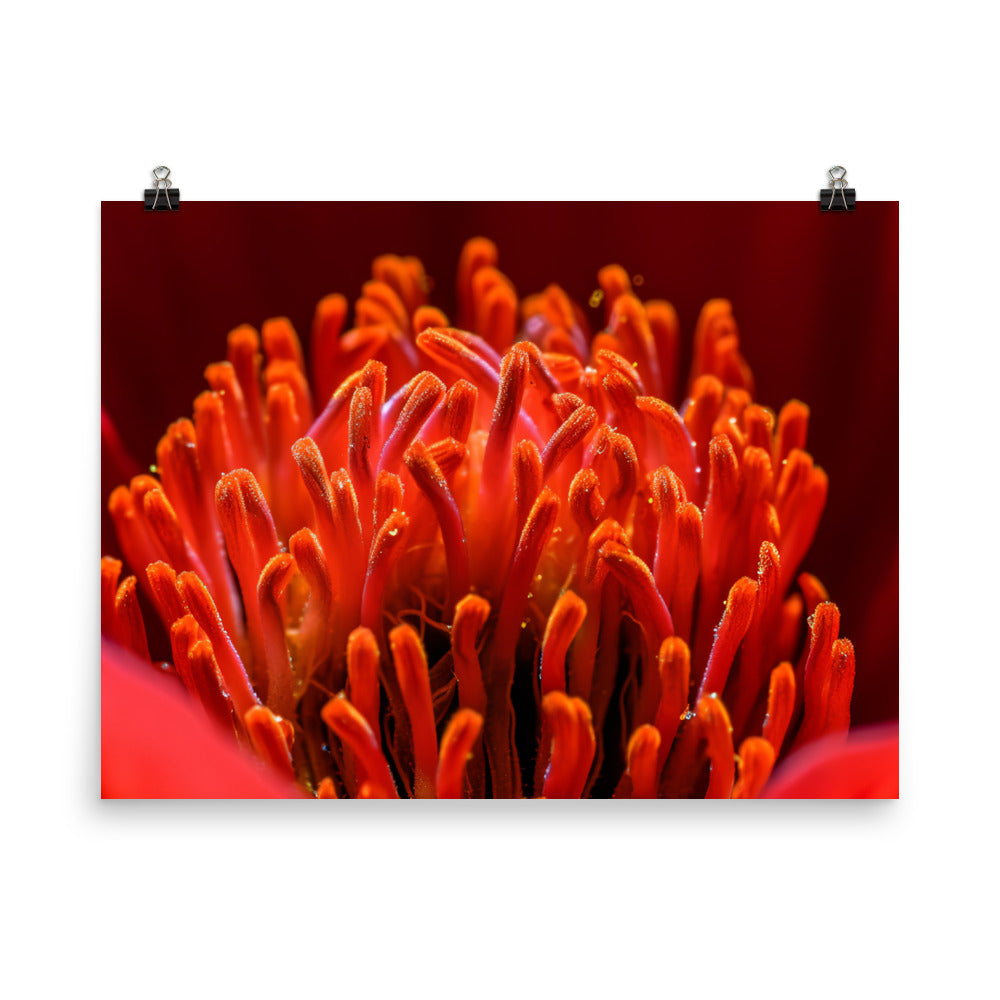 Macro photography of delicate Poppy petals photo paper poster - Posterfy.AI