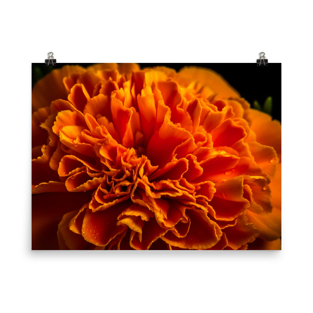 The Enchanting World of Marigolds photo paper poster - Posterfy.AI