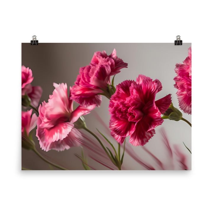 Carnations in Motion photo paper poster - Posterfy.AI