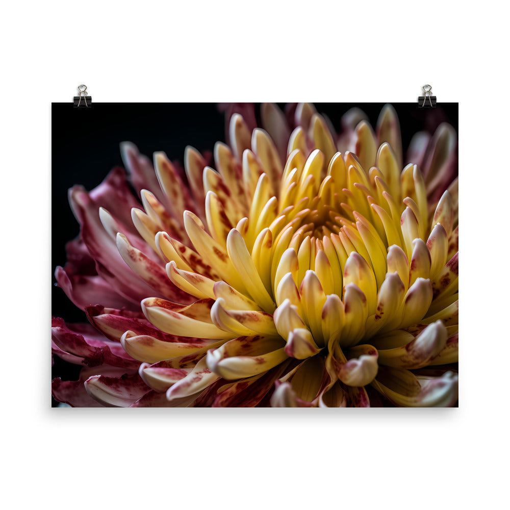 Close-Up of a Chrysanthemum Bloom photo paper poster - Posterfy.AI