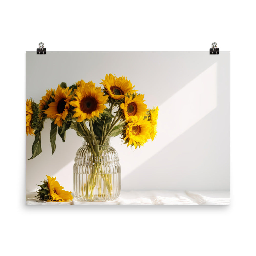 Sunflower Still Life photo paper poster - Posterfy.AI