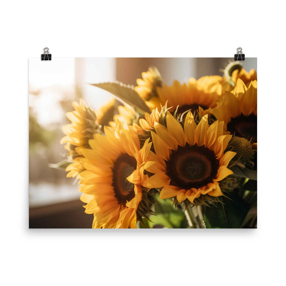 Sunflower Bouquet photo paper poster - Posterfy.AI