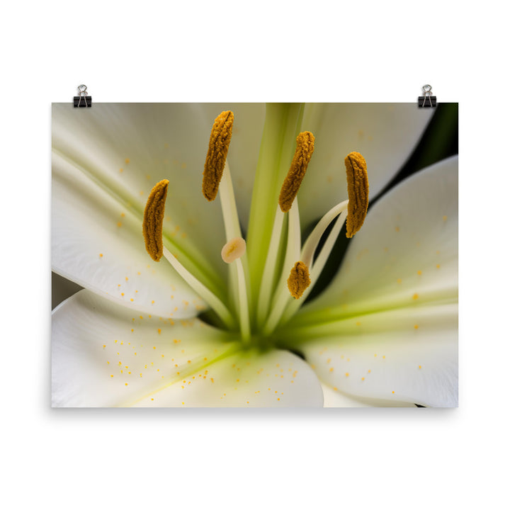 White Lily Close-Up photo paper poster - Posterfy.AI