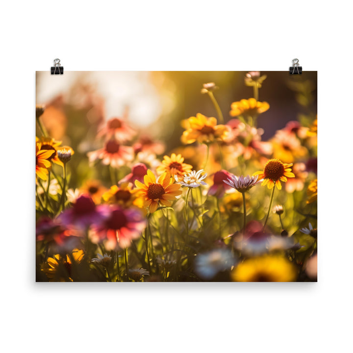 Sun Kissed Blooms photo paper poster - Posterfy.AI