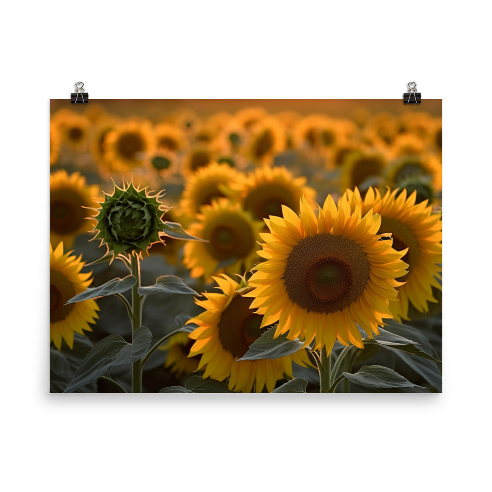 Sunflowers in the Sun photo paper poster - Posterfy.AI