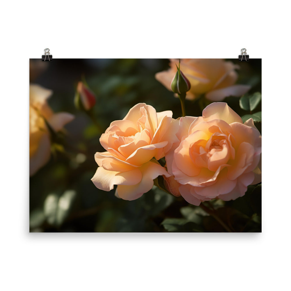 Lively Orange Roses photo paper poster - Posterfy.AI