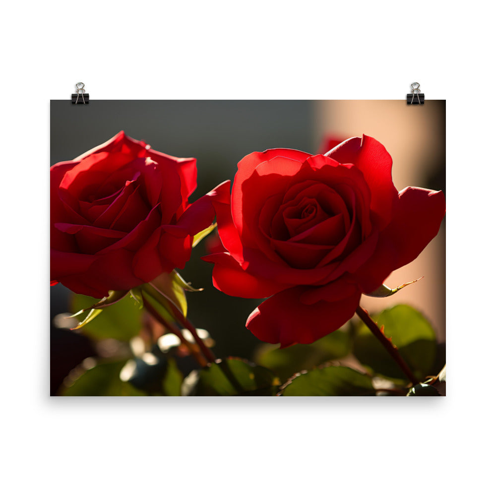 A Sea of Red Roses photo paper poster - Posterfy.AI